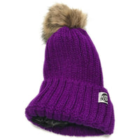 Satin-Lined Beanie with Removable Pompom